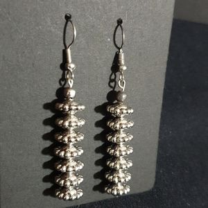 Handmade 7 tier silver earrings